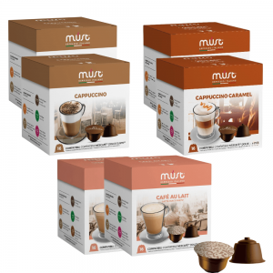 Промо пакет Must Mix Dolce Gusto 96 капсули | Cappuccino, Latte & Caramel