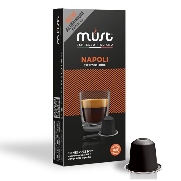 Must Napoli 10 бр. кафе капсули, съвместими с Nespresso система