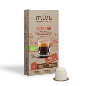 Must Supremo Organic 10 броя Кафе капсули съвместими с Nespresso система