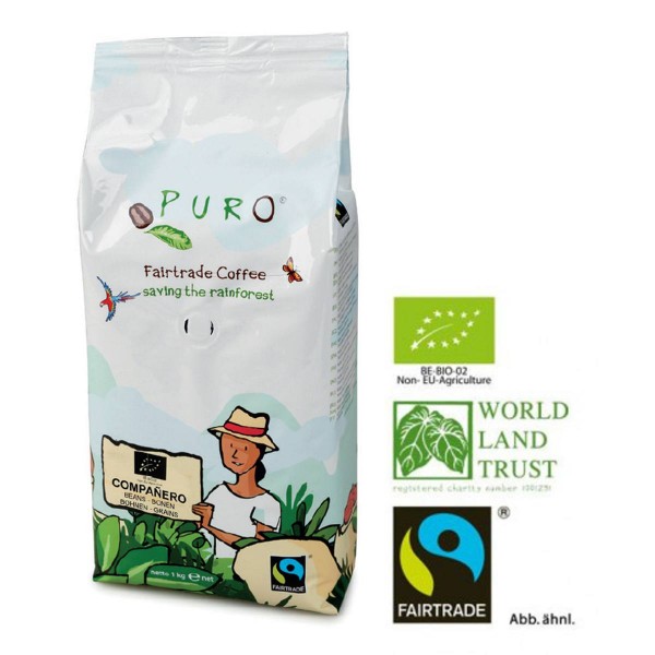 PURO Companero кафе на зърна – 1 кг. Кафе на зърна