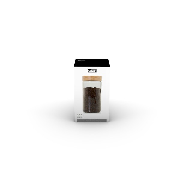 AdHoc Стъклен буркан/канистер PureJar - 1200мл.