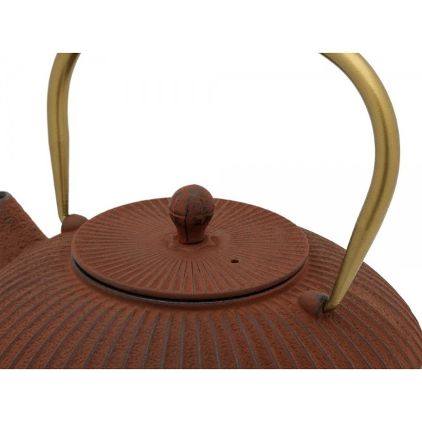 BREDEMEIJER Чугунен чайник “Linhai“ - цвят тухла - 1,1 л.
