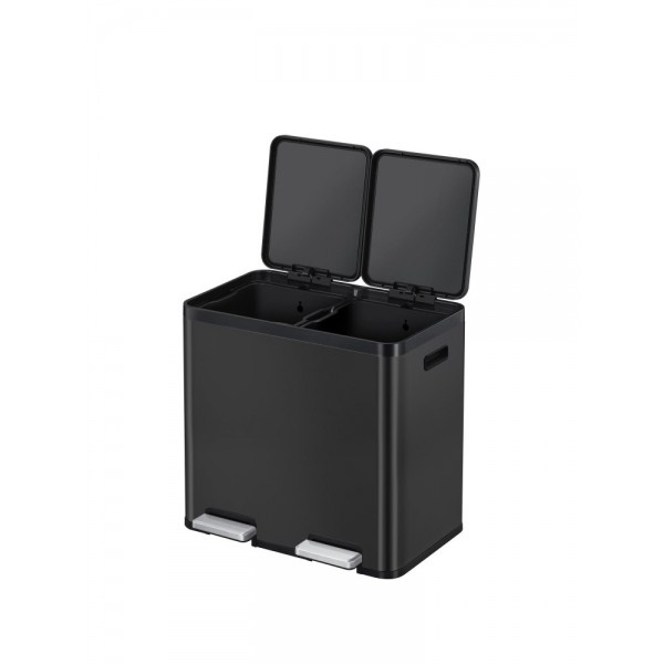 EKO Кош за разделно събиране с 2 педала “ESSENTIAL“ - 2 х 22 л. - черен