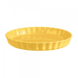 EMILE HENRY Керамична форма за тарт Ø 29,5 см "TART DISH"- цвят жълт