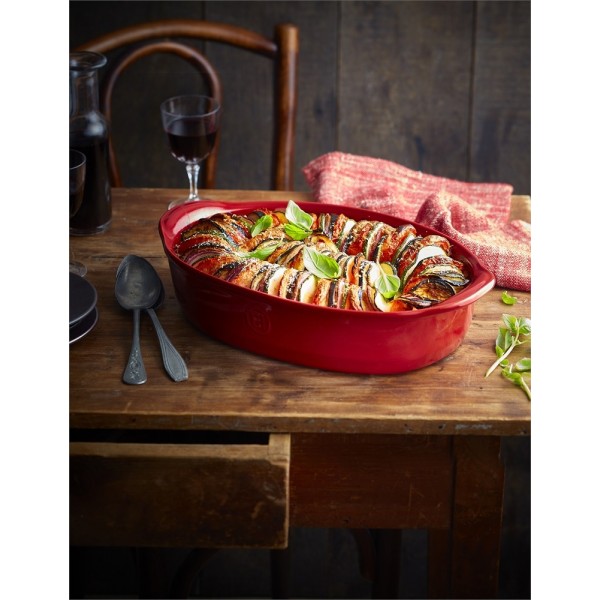 EMILE HENRY Керамична овална форма за печене "LARGE OVAL OVEN DISH" - 41,5 х 26,5 см - цвят екрю