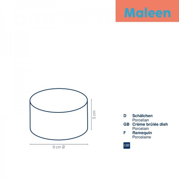 KELA Порцеланова дълбока купичка за крем брюле “Maleen“ - Ø 9 см.