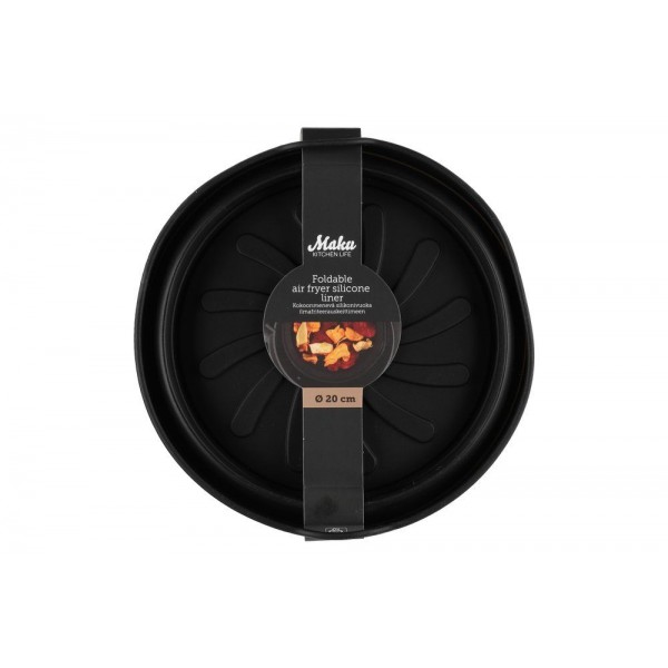 MAKU Сгъваема силиконова кръгла кошница за Air Fryer - Ø 20 см.