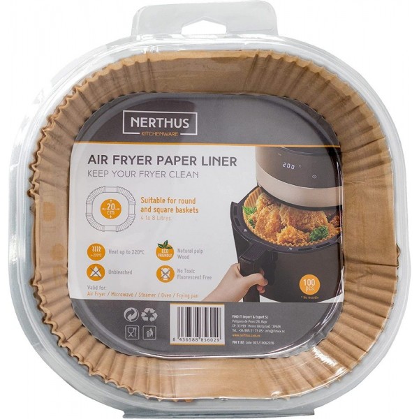 Nerthus Хартиени кошници за AIR FRYER - 100 бр.