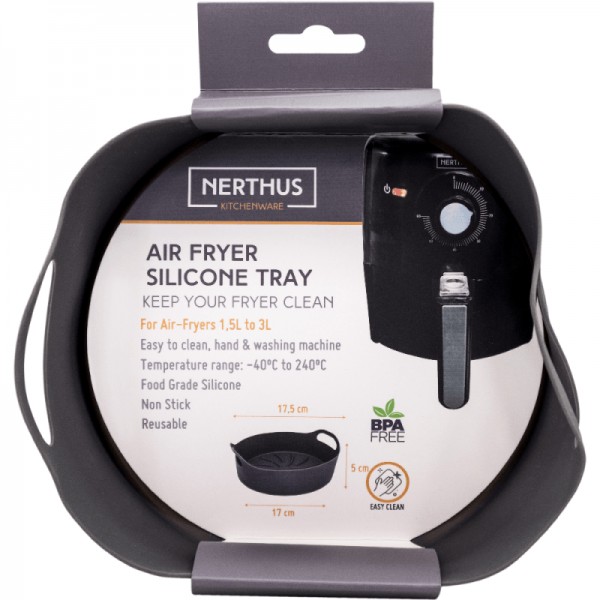 Nerthus Кръгла силиконова кошница за AIR FRYER