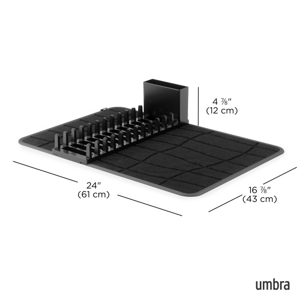 UMBRA Сушилник с приставка за прибори UDRY ULTRA - цвят черен