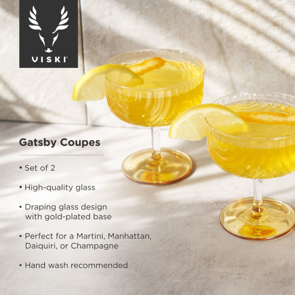 VISKI Чаши за коктейли купе “DECO GATSBY“ 2 бр. - 270 мл.