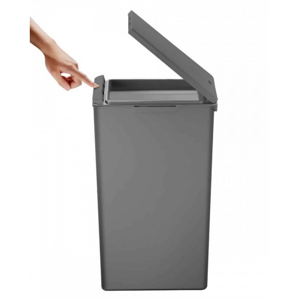 EKO Кош с TOUCH механизъм “MORANDI TOUCH“ - 40л - сив