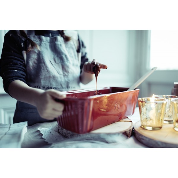 EMILE HENRY Керамична правоъгълна форма за печене "LOAF BAKING DISH" - 31,5 х 13,5 х 9 - цвят екрю