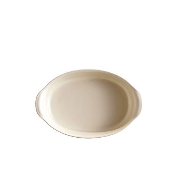 EMILE HENRY Керамична тава "SMALL OVAL OVEN DISH" - цвят екрю