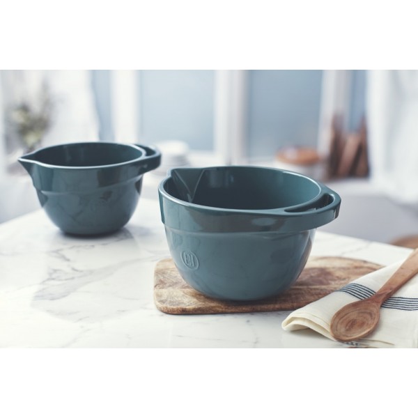 EMILE HENRY Купа за смесване "MIXING BOWL" - 2,5 л - цвят синьо-зелен