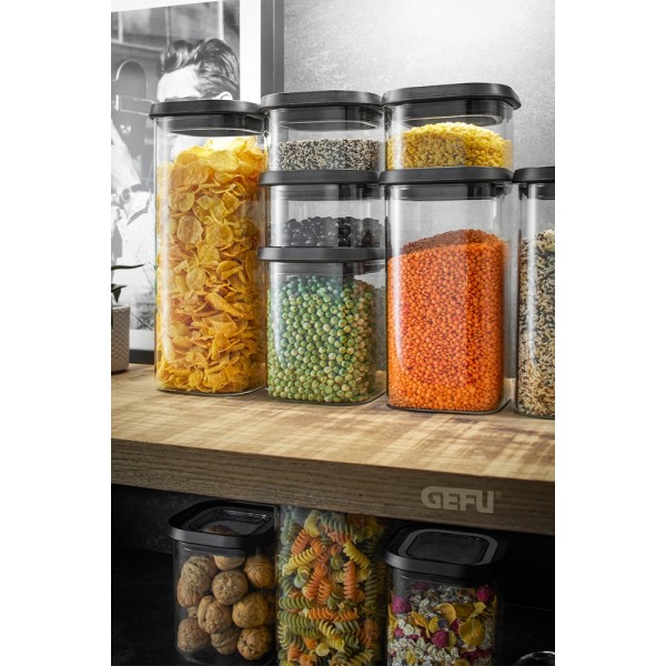 GEFU Сет от 3 бр. стъклени канистери “PANTRY“, 400мл, 900 мл, 1400 мл