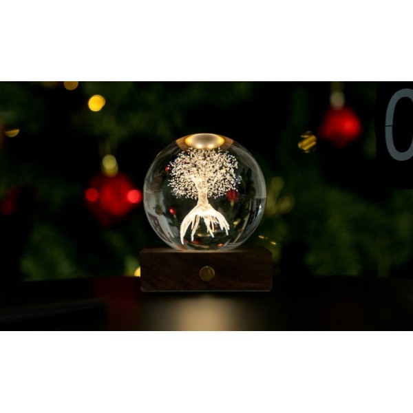 GINGKO 3D Смарт лампа “Amber Crystal“ - Дърво на живота