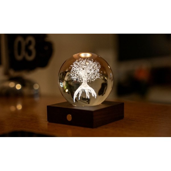 GINGKO 3D Смарт лампа “Amber Crystal“ - Дърво на живота