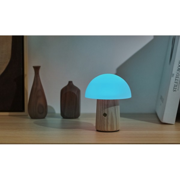 GINGKO Смарт лампа “Alice Mushroom“ М - 12,5 см./бял ясен