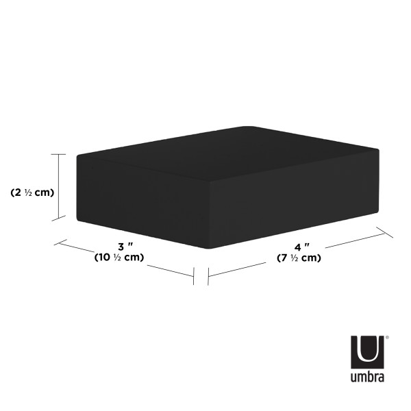 UMBRA Комплект от 3 бр. “Плаващи“ рафтове - цвят черен