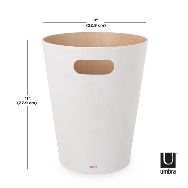 UMBRA Кошче за боклук “Woodrow“ 7,5 л. - дърво/бяло