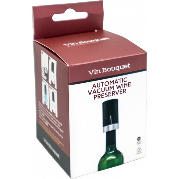 Vin Bouquet Универсална тапа за бутилки с автоматична вакуум помпа
