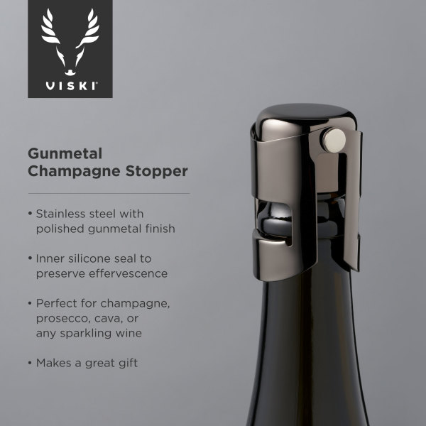 VISKI Тапа за шампанско “Polished GunMetal“