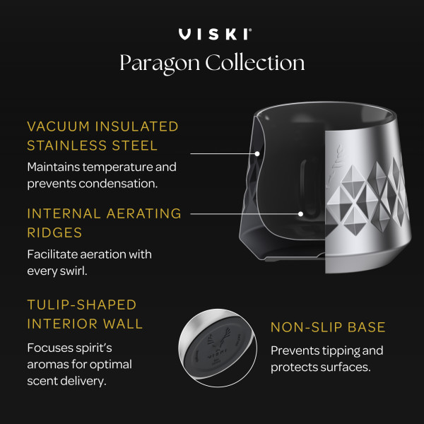 VISKI Термочаша (без капак) с керамично покритие “PARAGON“ - 237 мл - цвят платина