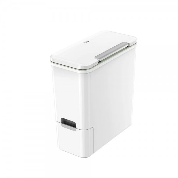 EKO Кош с TOUCH механизъм и отделение за съхранение STACKSTORE - 9 л.- бял