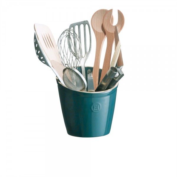 EMILE HENRY Керамичен съд за прибори UTENSIL POT - цвят синьо-зелен