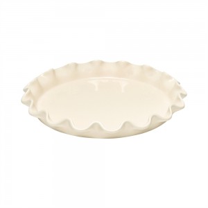 EMILE HENRY Керамична форма за тарт "RUFFLED TART DISH" - Ø 33 см - цвят екрю