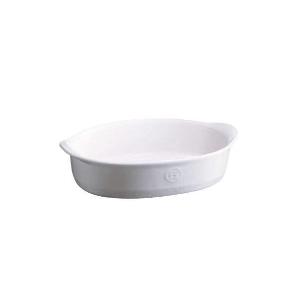 EMILE HENRY Керамична тава "SMALL OVAL OVEN DISH" - цвят бял