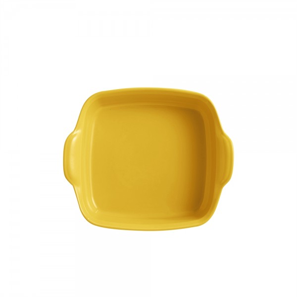 EMILE HENRY Керамична тава "SQUARE OVEN DISH"- 22х22см - цвят жълт