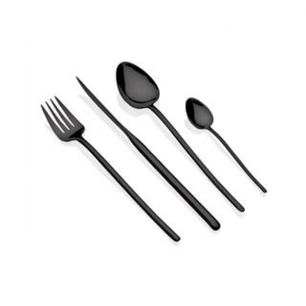 HERDMAR Прибори за хранене “STICK“- 24 части - черен мат