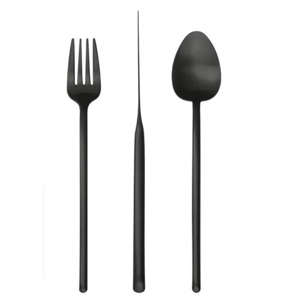 HERDMAR Прибори за хранене “STICK“- 24 части - черен мат