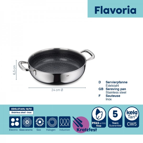 KELA Плитка тенджера “Flavoria“ със специално керамично покритие - Structure - Ø 24 см. - 2,8 л.
