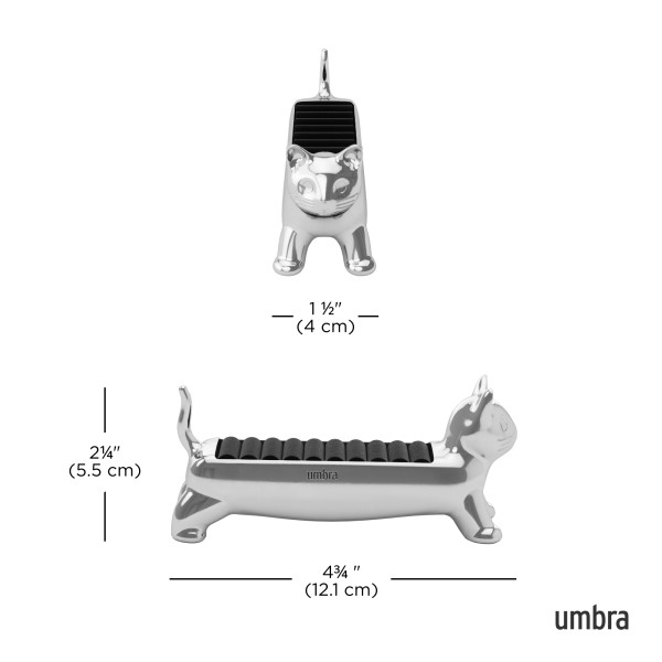 UMBRA Поставка за пръстени “ALI“ - котка - цвят хром