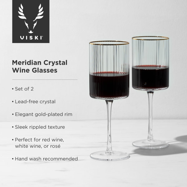 VISKI Кристални чаши за вино “MERIDIAN“ 2 бр. - 470 мл.
