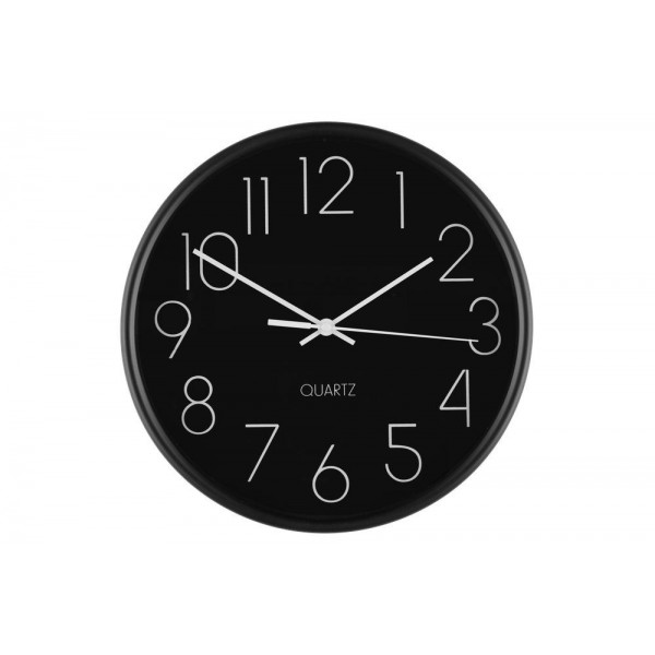 4LIVING Часовник за стена “Hour“ - цвят черен - Ø 25 см.