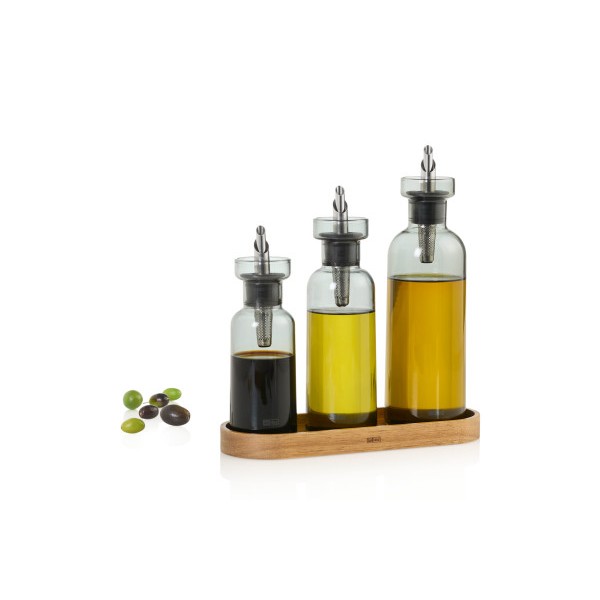 AdHoc Бутилка с дозатор за олио или оцет AromaPour, 120мл - сив