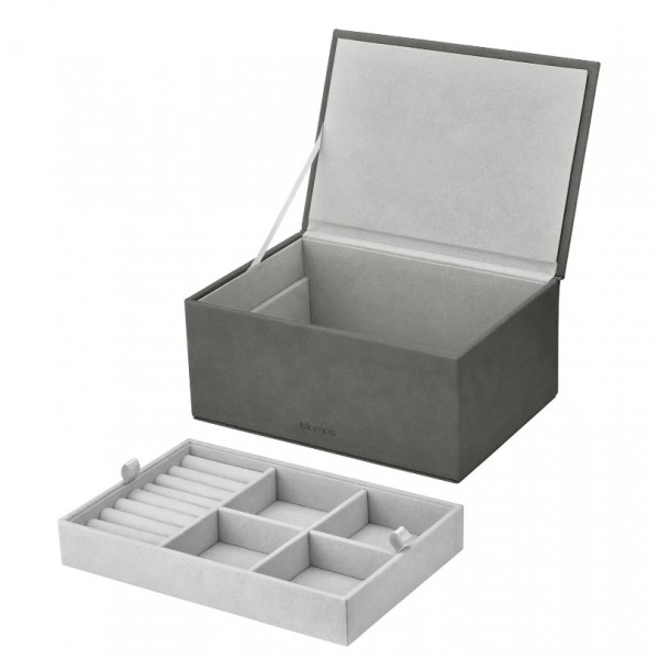 BLOMUS Кутия за бижута “SAHLA“, размер L - цвят сив (Pewter)