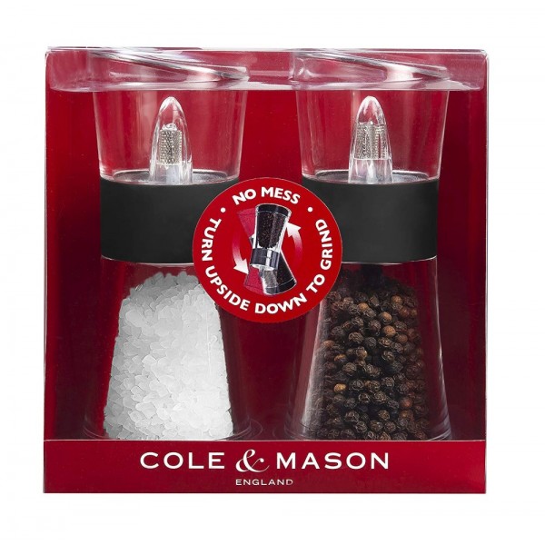 COLE & MASON Комплект мелнички за сол и пипер “FLIP“ - 15,4 см. - черни
