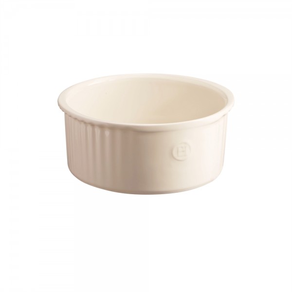EMILE HENRY Керамична купа за суфле "SOUFFLE BAKING DISH" - Ø 23 см - цвят екрю