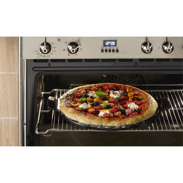 EMILE HENRY Керамична плоча за пица "SMOOTH PIZZA STONE" - Ø 36,5 см - цвят черен
