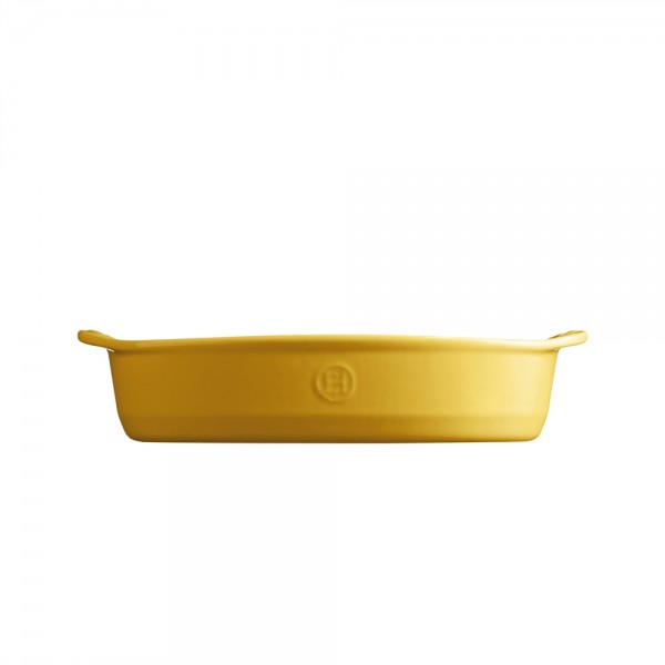 EMILE HENRY Керамична тава "OVAL OVEN DISH" - 35х22,5 см - цвят жълт