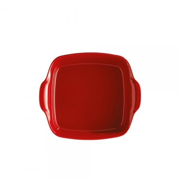 EMILE HENRY Керамична тава "SQUARE OVEN DISH"- 22х22см - цвят червен