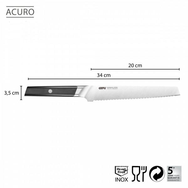 GEFU Нож за хляб ACURO - 20 см.