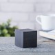 GINGKO Часовник с термометър “CUBE“ - черно дърво с бели цифри