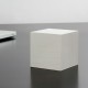 GINGKO Часовник/термометър “CUBE“ - бяло дърво с бели цифри