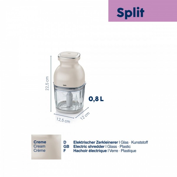 KELA Акумулаторен чопър - Split - цвят крем